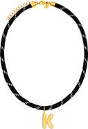 Petit Moments Bubble Initial Pendant Cord Necklace