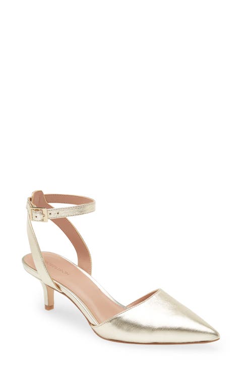 Pearla Kitten Heel Ankle Strap Pump (Women)