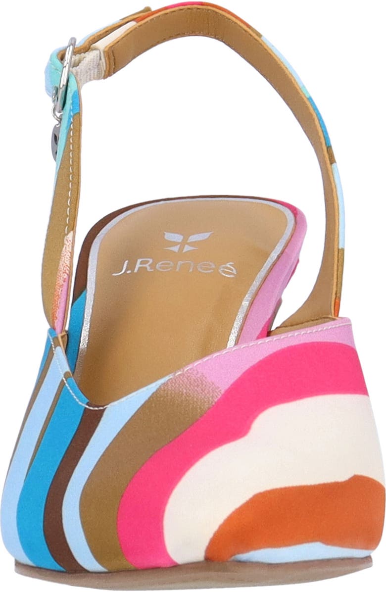 J. Reneé Matina Slingback Pump, Alternate, color, Pink/ Blue/ Cream