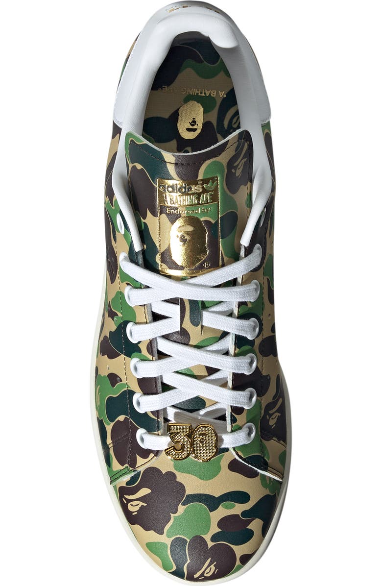 adidas x BAPE Stan Smith Sneaker, Alternate, color, Green/ Cloud White/ Off White