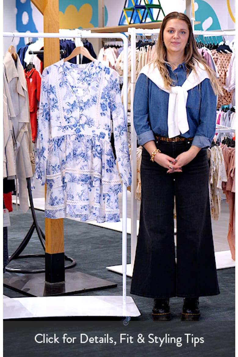 Floral Long Sleeve Tiered Minidress video