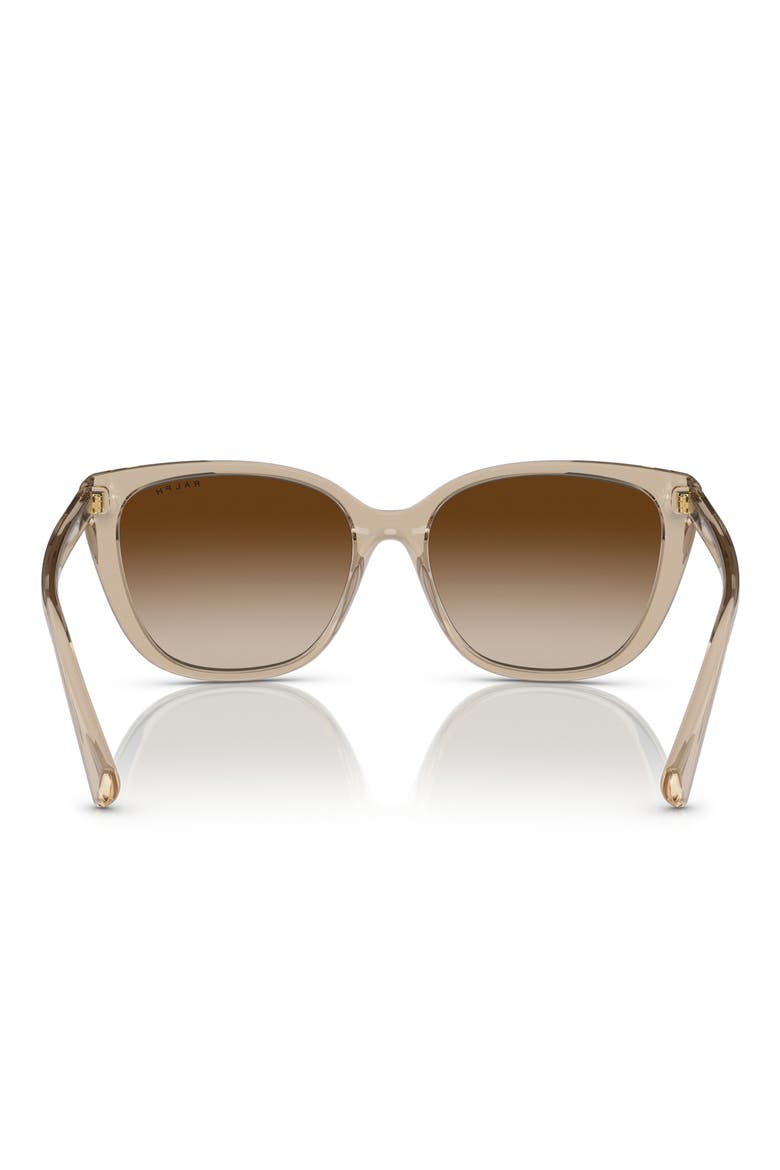 56mm Butterfly Sunglasses, Alternate, color, TRANSPARENT BROWN / BROWN