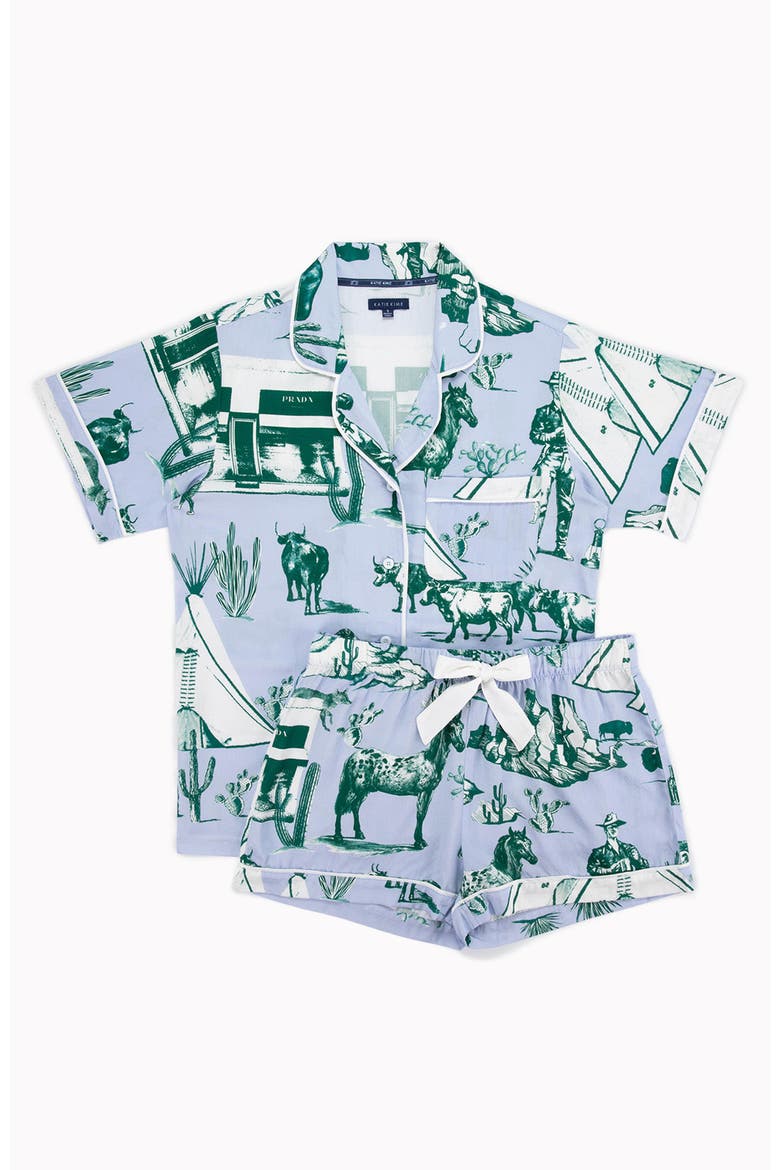 Marfa Toile  Shorts Set, Alternate, color, Light Blue