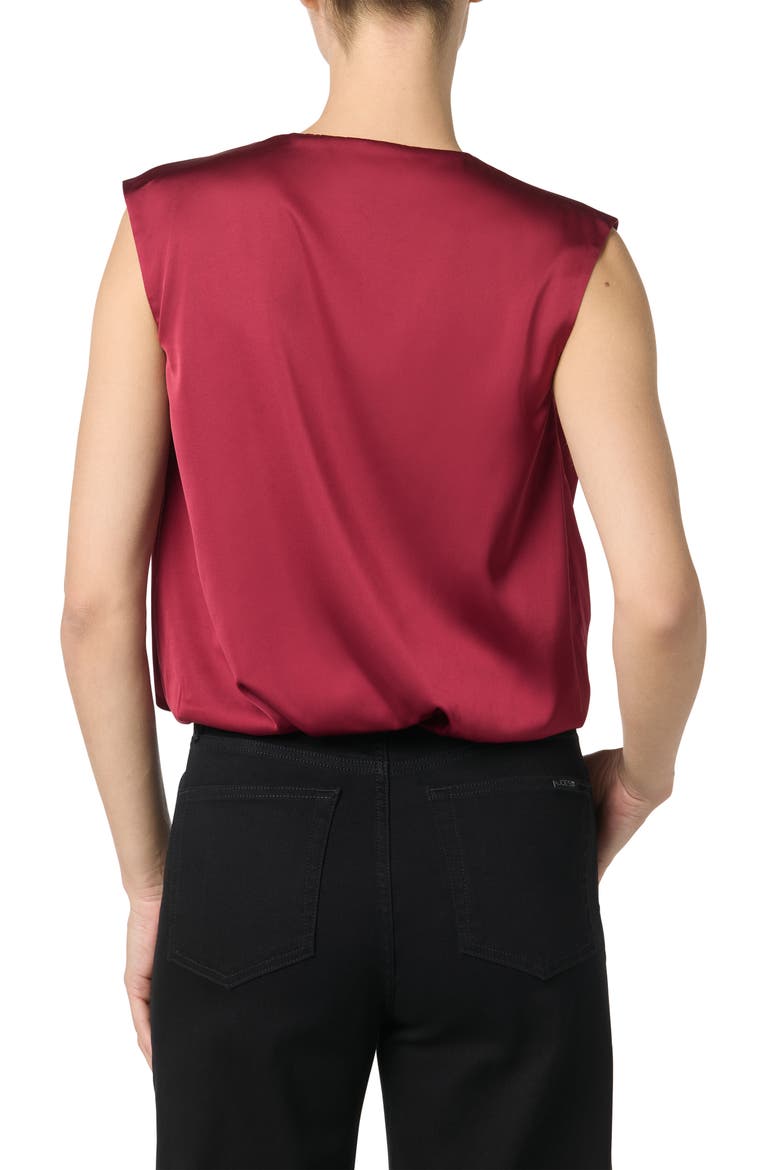 Satin Sleeveless Top, Alternate, color, SYRAH