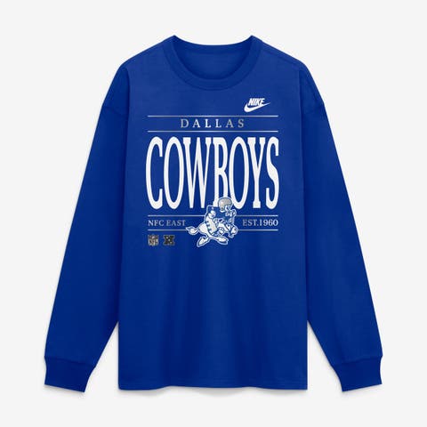 Men's Nike Royal Dallas Cowboys Red Zone Long Sleeve Max90 T-Shirt