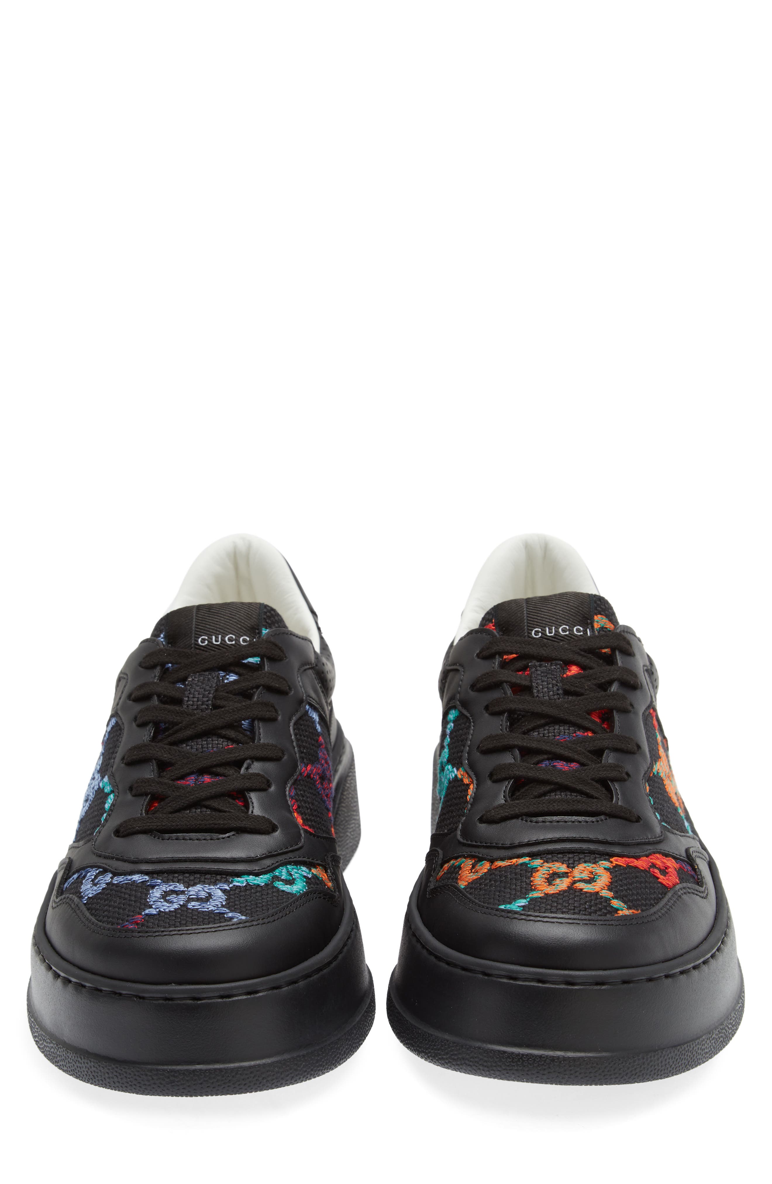Gucci Chunky B Embroidered Sneaker, Alternate, color, 