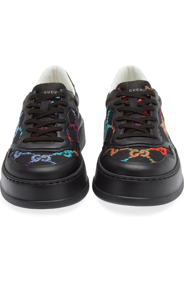 Gucci Chunky B Embroidered Sneaker, Alternate, color,