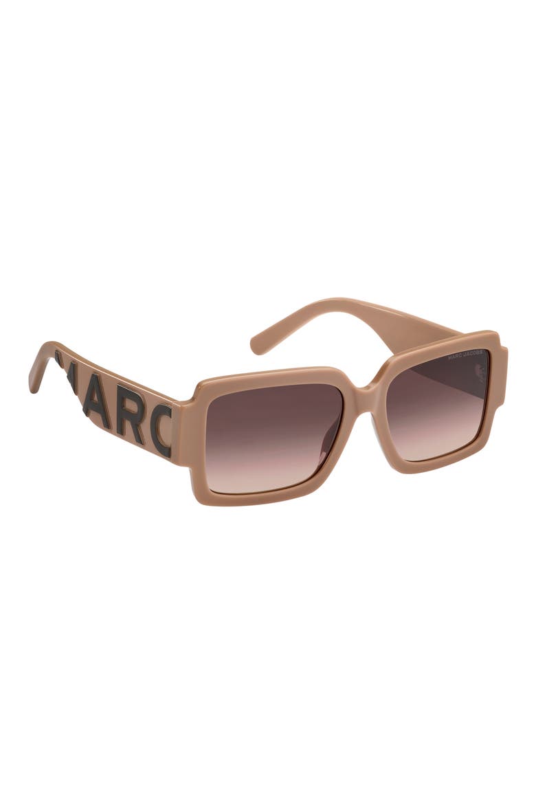 55mm Gradient Rectangular Sunglasses, Alternate, color, 0NOY-HA