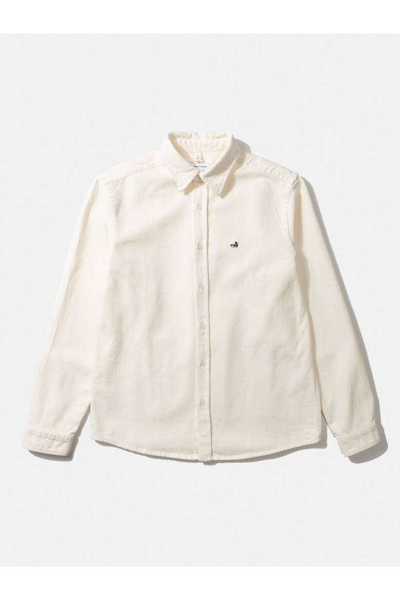 Duck Logo Denim Shirt, Alternate, color, Plain Off White