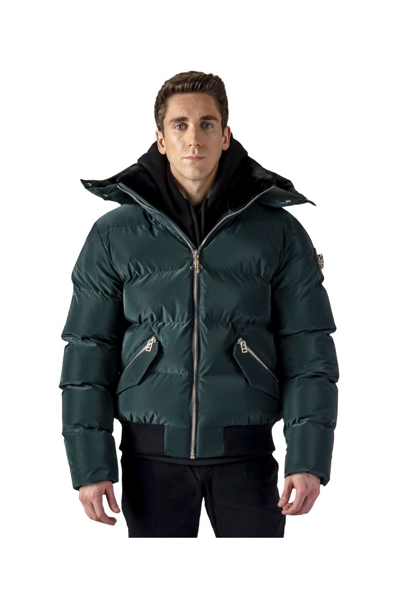 Men's Woody Bomber Quilted Coat, Main, color, GREEN DIAMOND