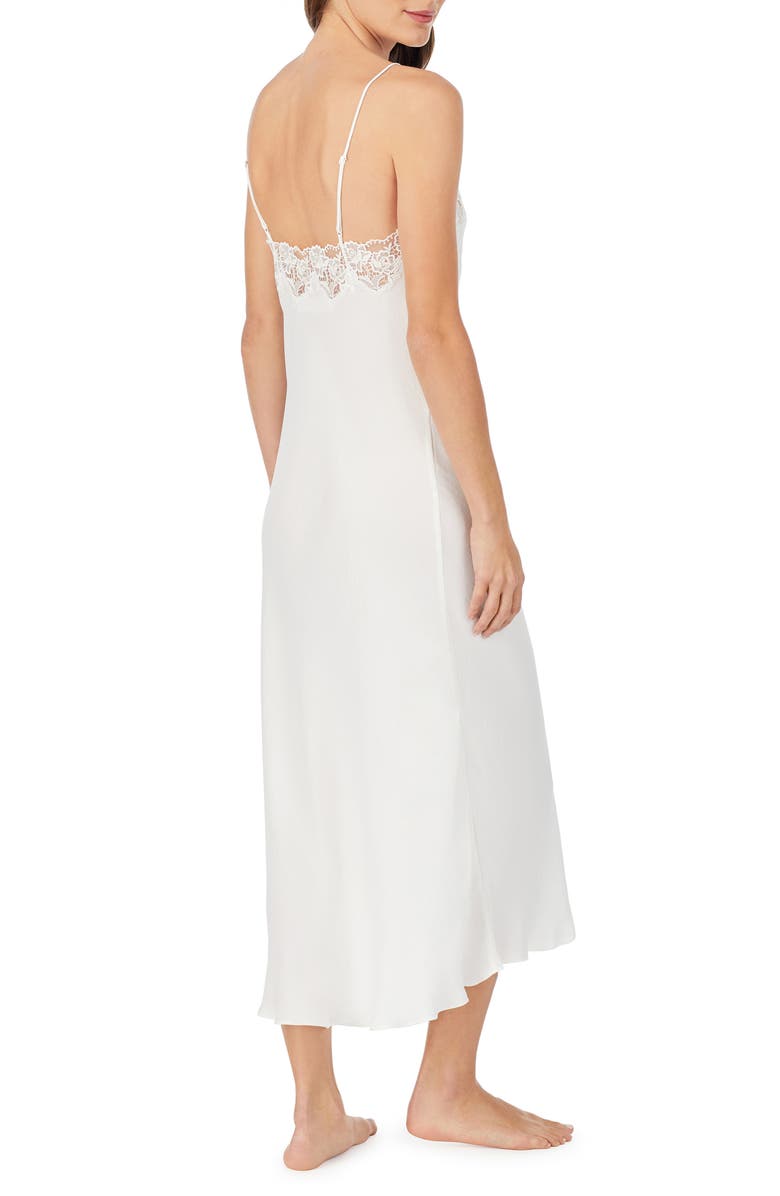 Eileen West Ballet Satin Nightgown, Alternate, color, Winter White