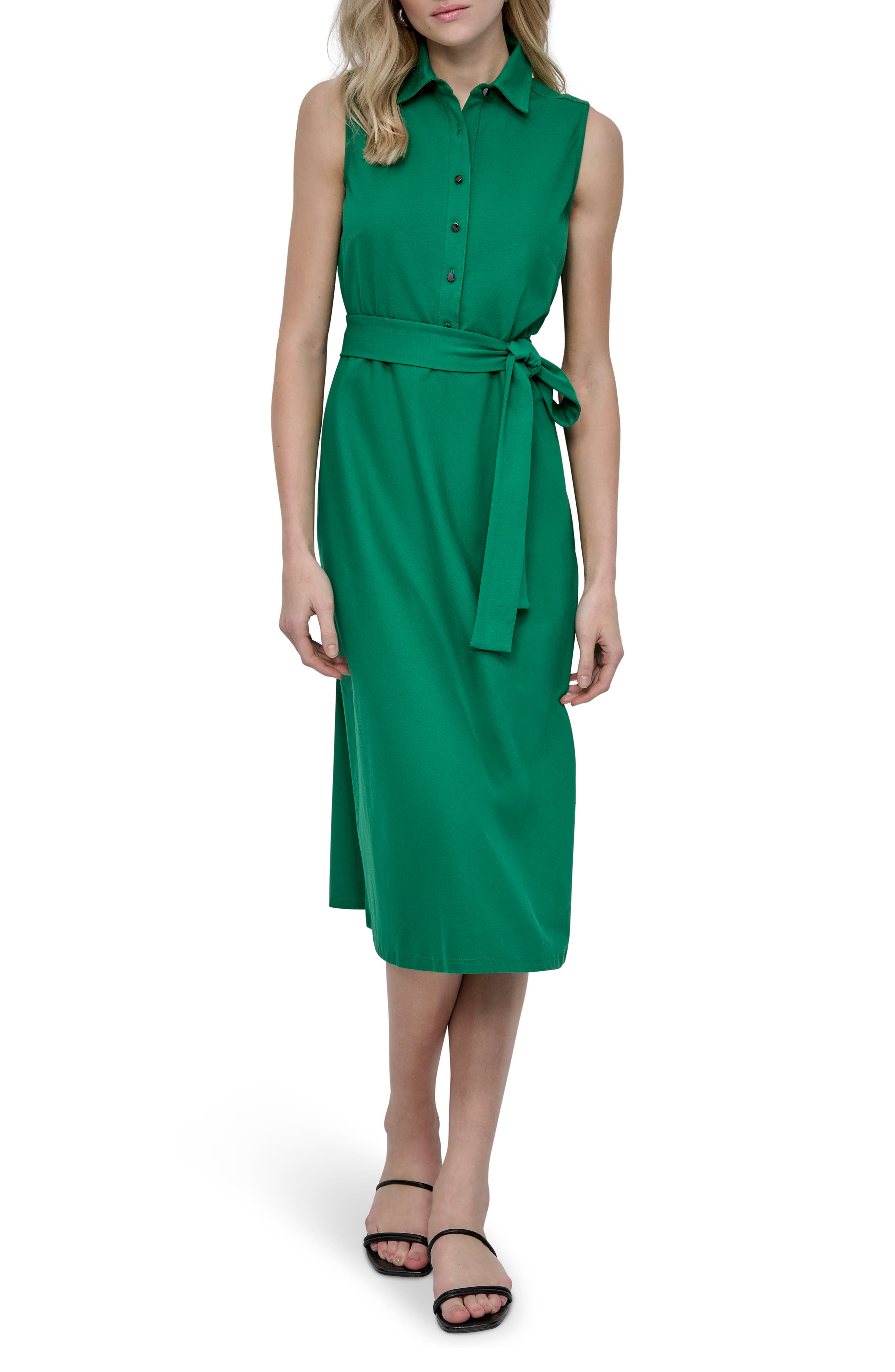 DKNY Tie Waist Shirtdress