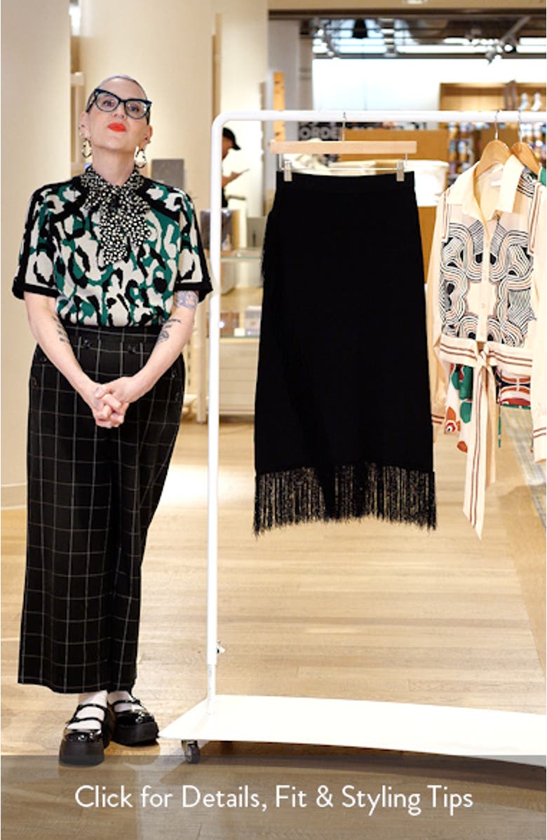 Chloe Asymmetric Fringe Skirt, sales video thumbnail