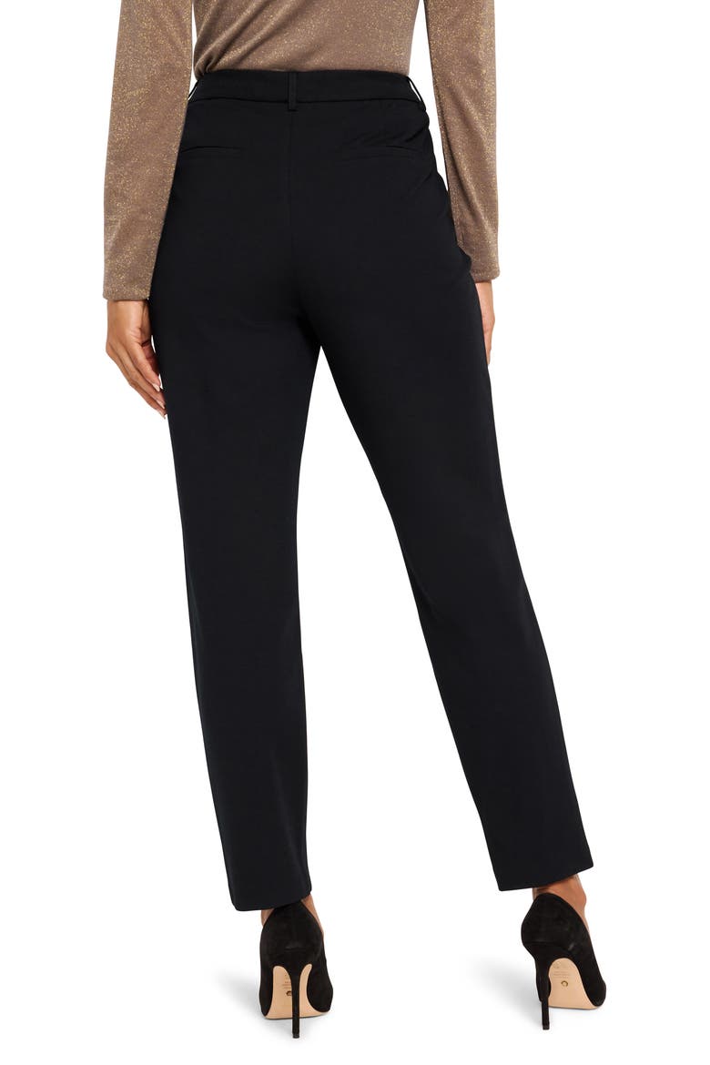 Ponte Knit Fly Front Pants, Alternate, color, BLACK ONYX