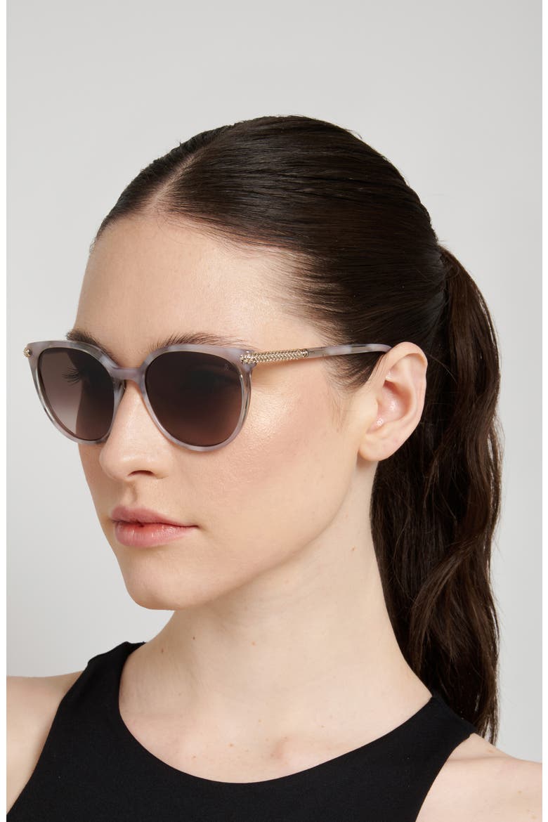 55mm Gradient Square Sunglasses, Alternate, color, HAVANA GREY/ BROWN SF