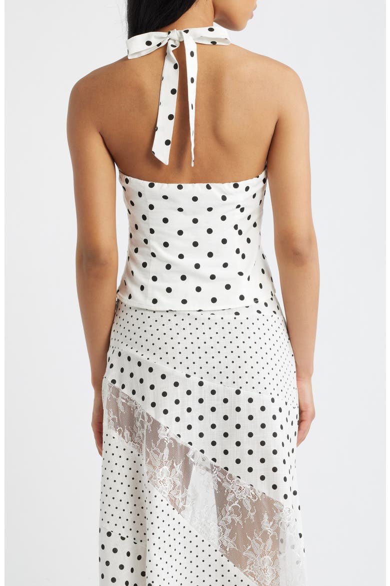 Alter of Love Polka Dot Halter Top, Alternate, color, WHITE POLKA DOT