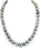 The Pearl Source 10-11mm Tahitian South Sea Pearl Pastel Multicolor Necklace - Premier AAAA Quality