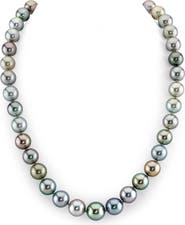 The Pearl Source 10-11mm Tahitian South Sea Pearl Pastel Multicolor Necklace - Premier AAAA Quality