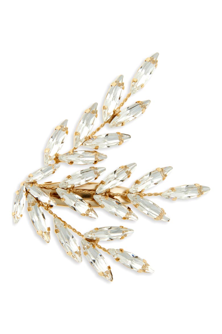 Aeris Crystal Hair Clip, Main, color, GOLD
