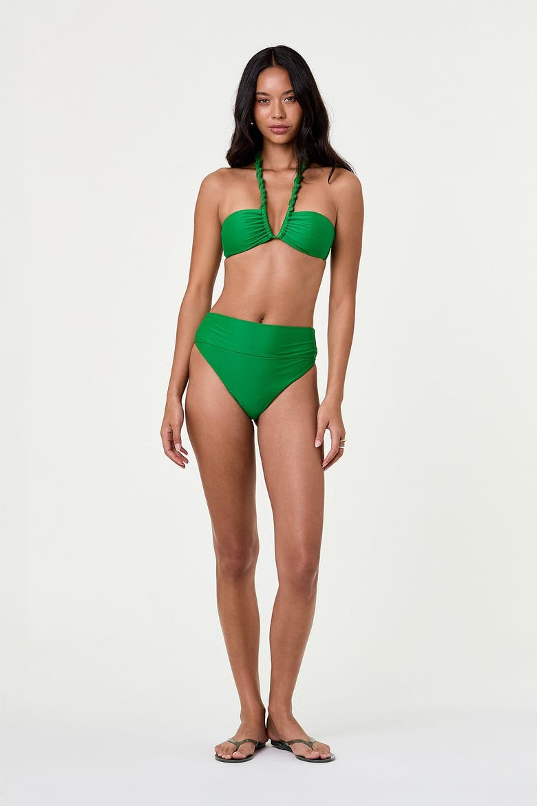 Ondine Macrame Bikini Top, Alternate, color, Leaf