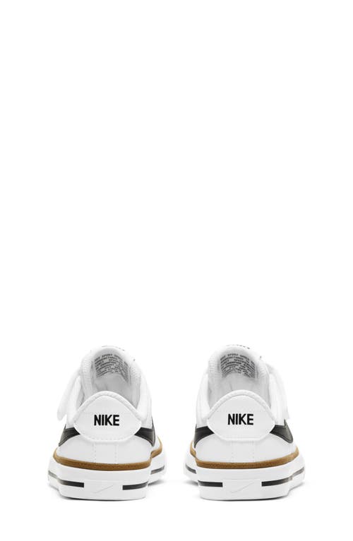 Nike Kids' Court Legacy Sneaker In White/black/ochre