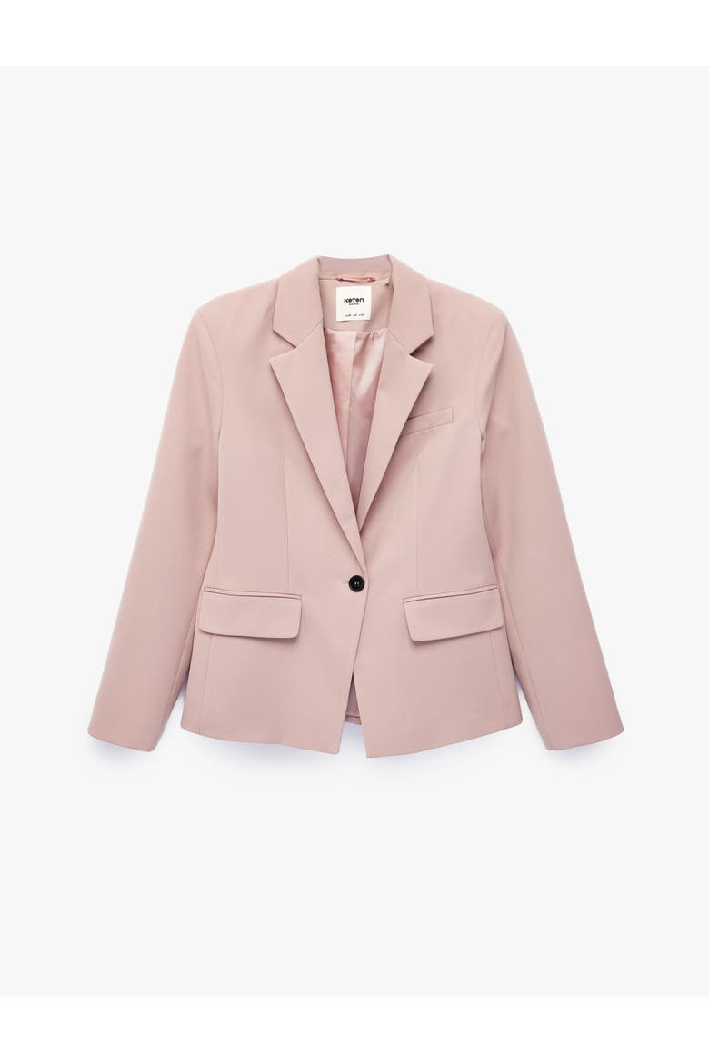 Long Sleeve Notched Lapel Blazer, Alternate, color, PINK
