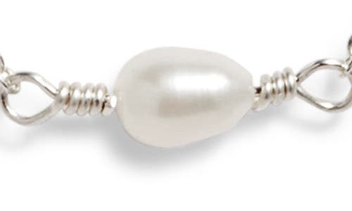 Set & Stones Madeline Freshwater Pearl Station Necklace In Silver