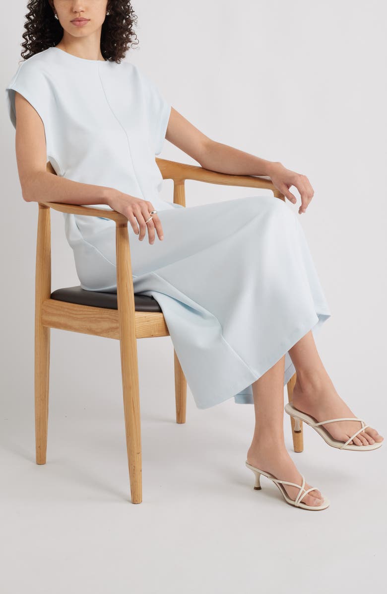 Nordstrom Crewneck Midi Dress, Alternate, color, Blue Fade