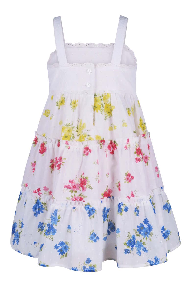Kids' Tiered Cotton Sundress, Alternate, color, WHITE MULTI