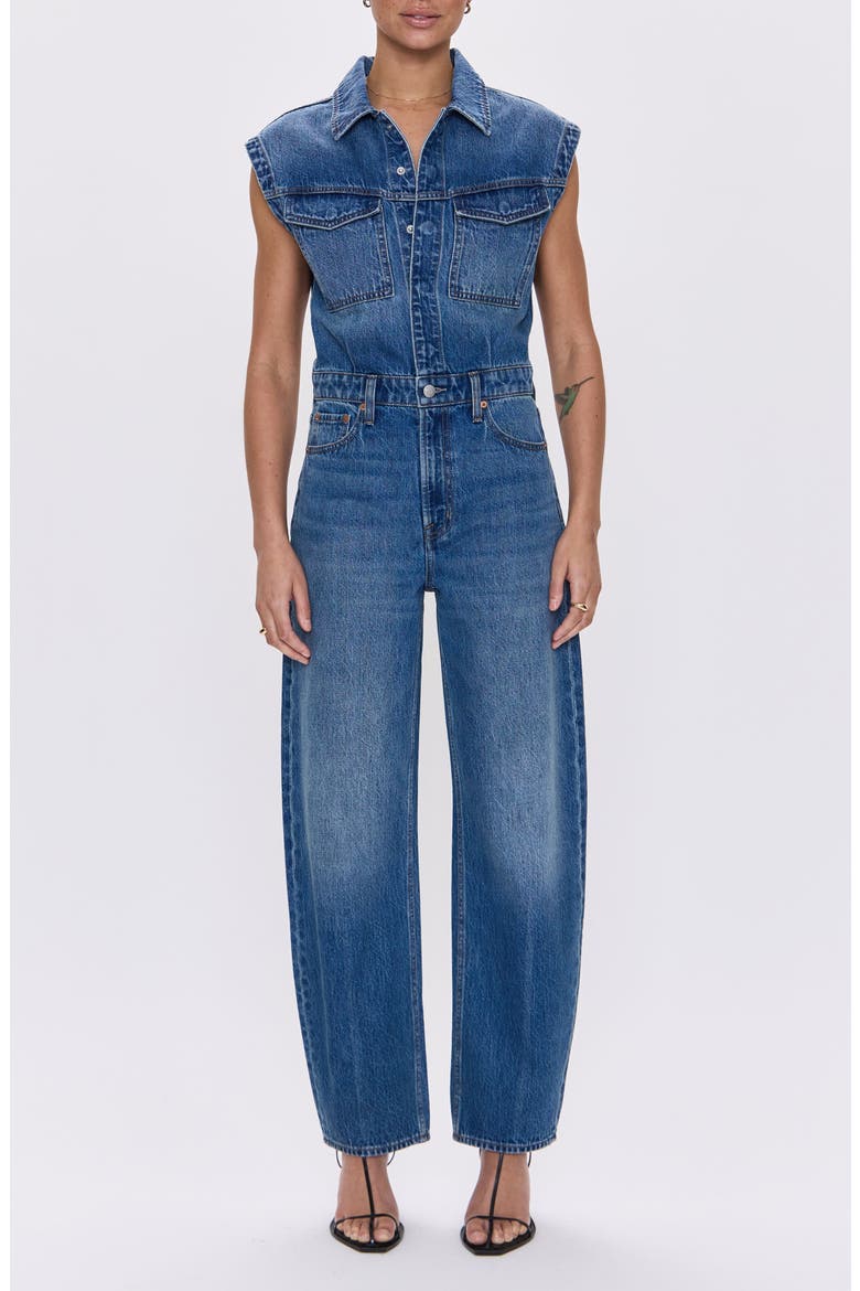 Ace Sleeveless Denim Jumpsuit, Main, color, FAIRVIEW