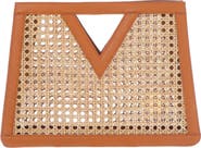 Adornia Rattan Cane Clutch