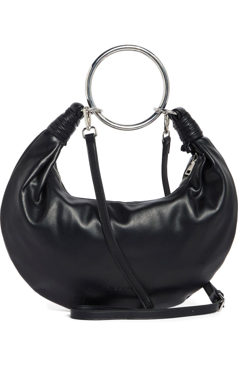 Melie Bianco Corie Crescent Crossbody Bag, Alternate, color, Black