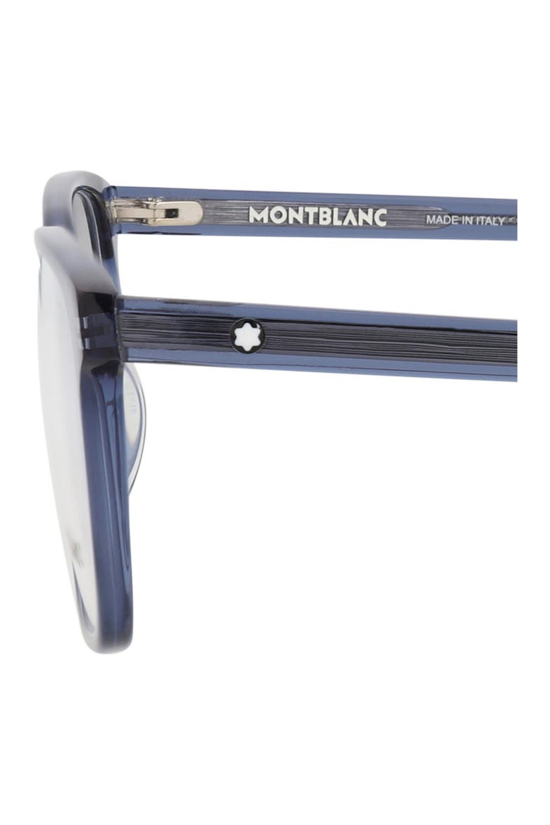 54mm Rectangular Optical Glasses, Alternate, color, MEDIUM BLUE TRANSPARENT