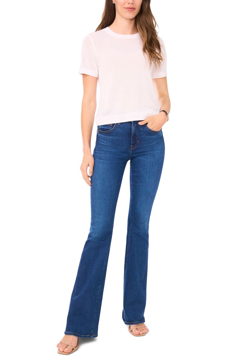 Halogen<sup>®</sup> Short Sleeve Sweater, Alternate, color, Bright White