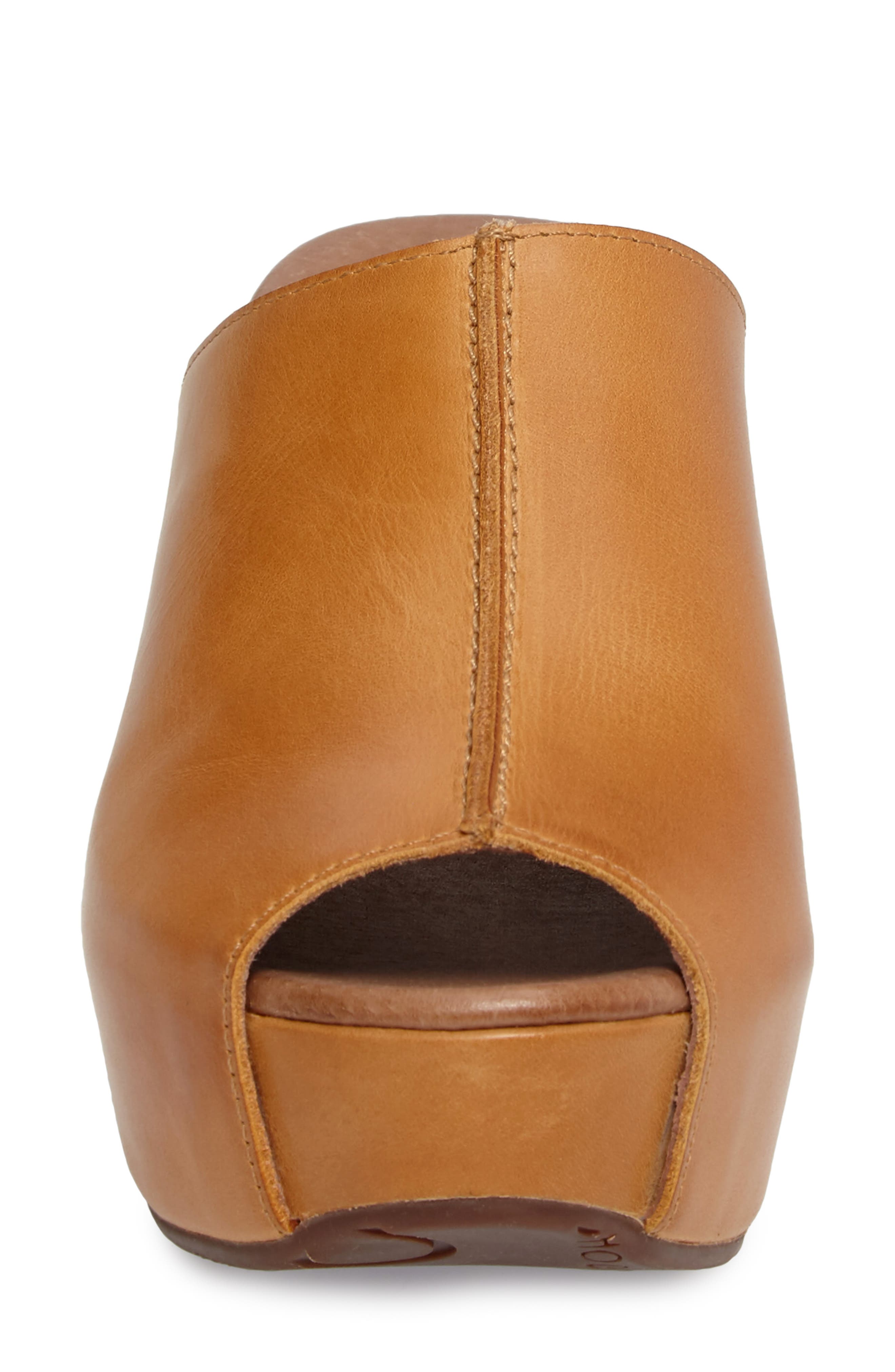 Wynn Peep Toe Mule, Alternate, color, CAMEL LEATHER