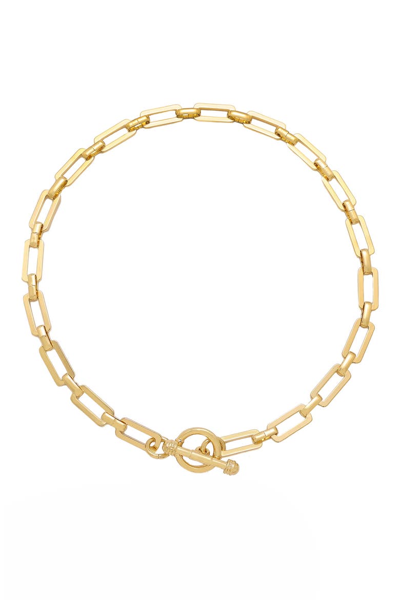 Rectangle Chain Necklace, Main, color, GOLD