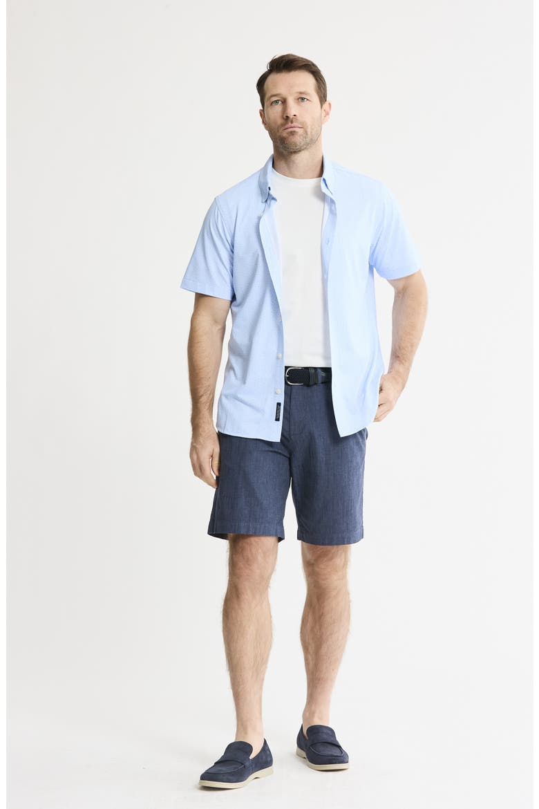 Performance Tech Button-Up Shirt, Alternate, color, LIGHT BLUE