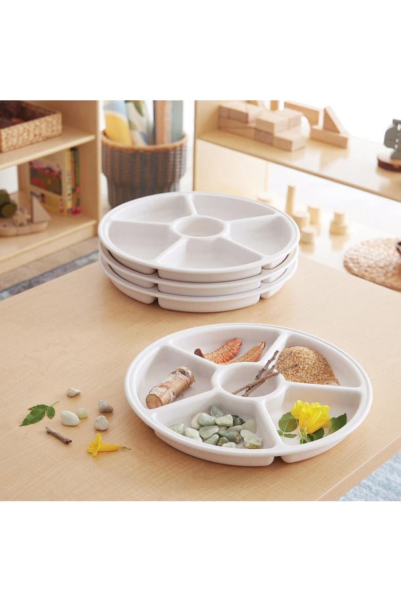 Loose Parts Sorting Trays - Set of 4 - White, Alternate, color, White