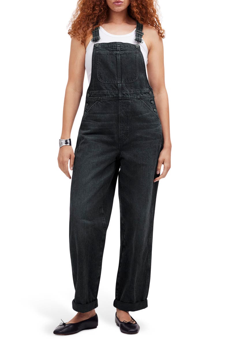 Madewell Oversized Denim Carpenter Overalls, Alternate, color, Irmo Wash