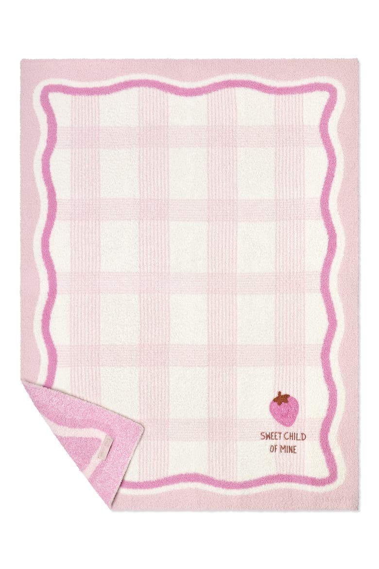 CozyChic® Strawberry Stroller Blanket, Alternate, color, PINK SAND MULTI