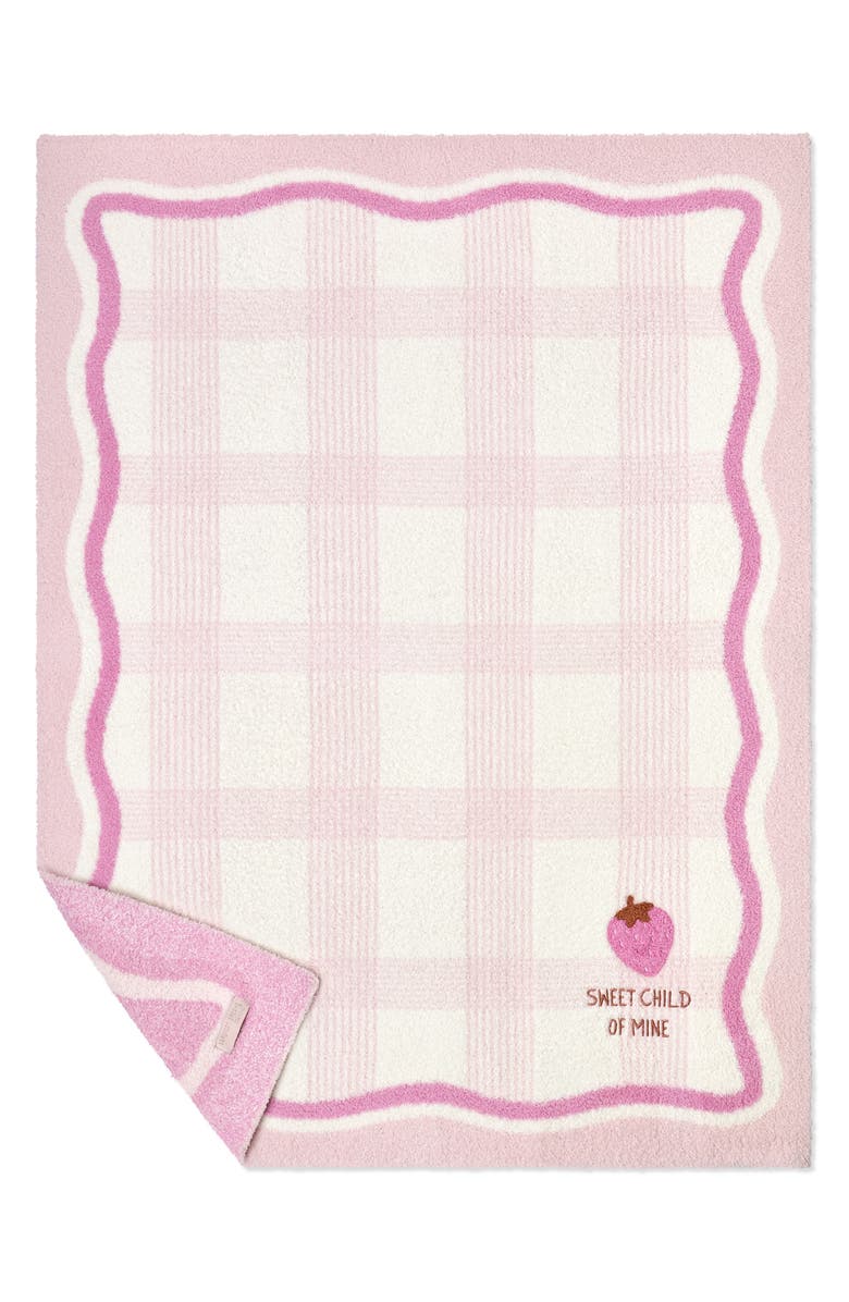 Barefoot Dreams<sup>®</sup> CozyChic<sup>®</sup> Strawberry Stroller Blanket, Alternate, color, Pink Sand Multi