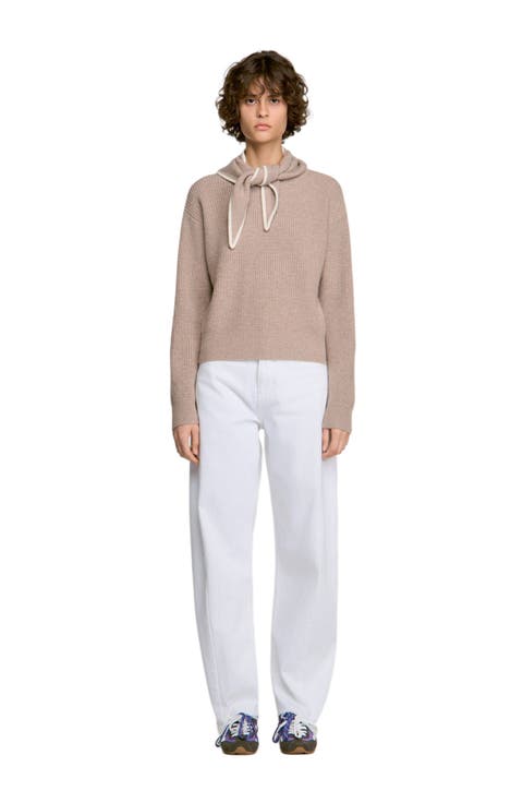 2-in-1 wool and cashmere sweater