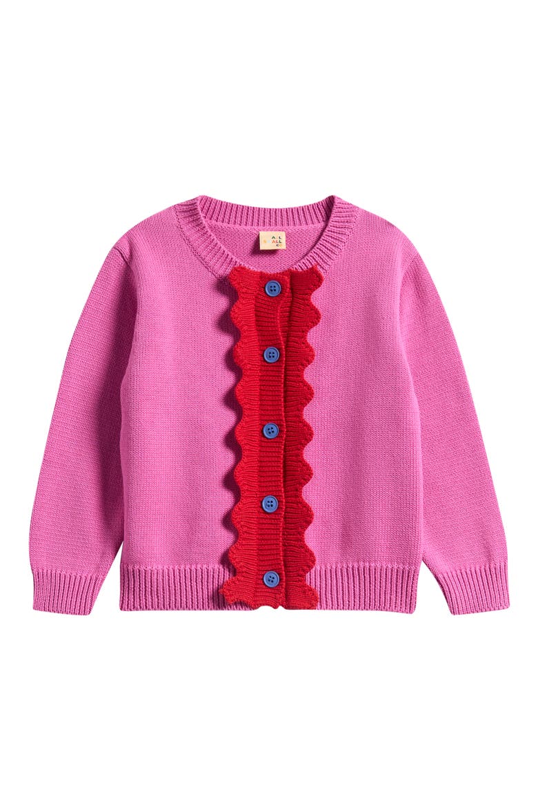 Kids' Wiggle Cotton Cardigan, Main, color, PINK