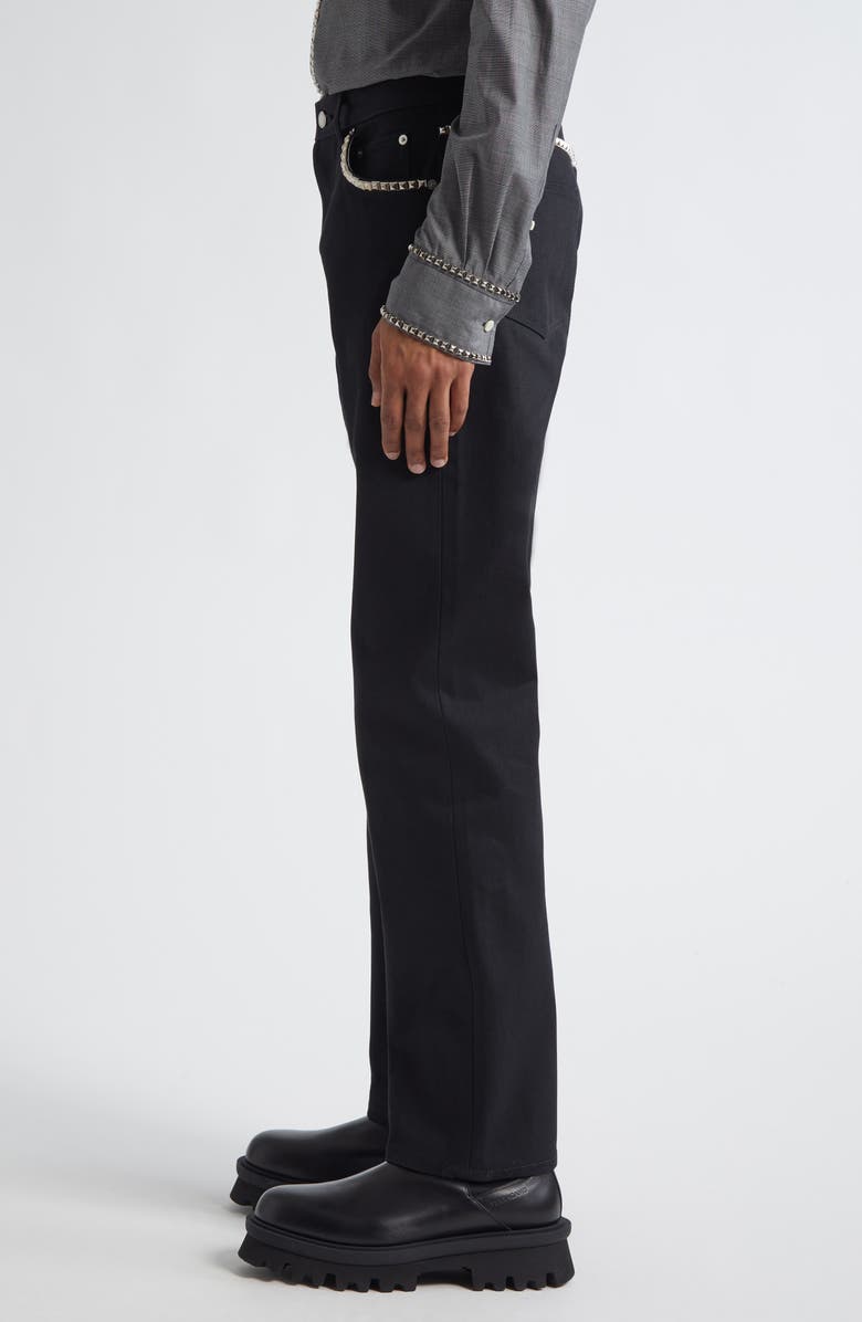 TAKAHIROMIYASHITA TheSoloist. Regular Fit Stud Embellished Jeans, Alternate, color, Black