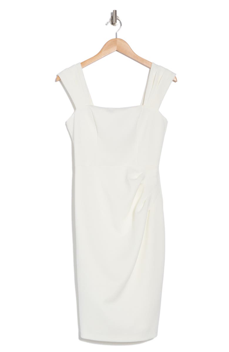 Vince Camuto Pleated Scuba Knit Sheath Dress, Alternate, color,