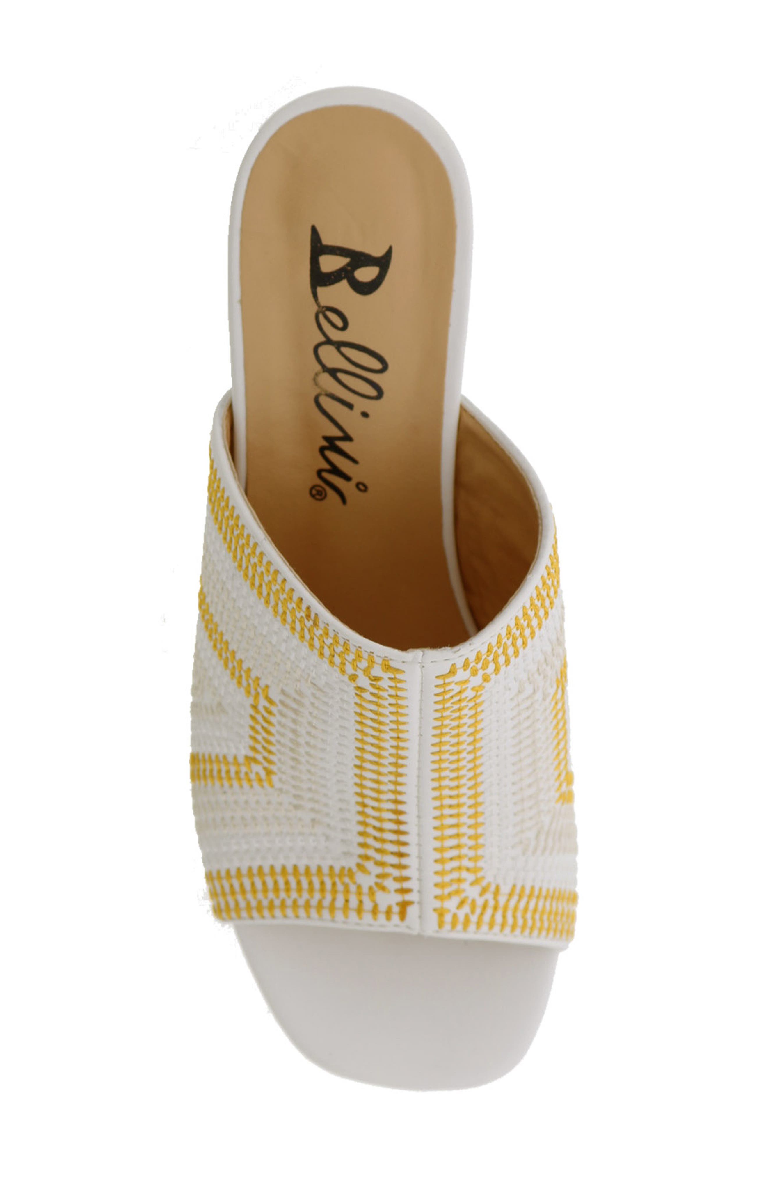 BELLINI Faint Block Heel Sandal, Alternate, color, White/ Yellow