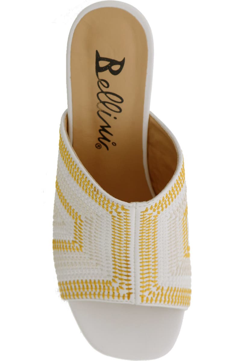 BELLINI Faint Block Heel Sandal, Alternate, color, White/ Yellow