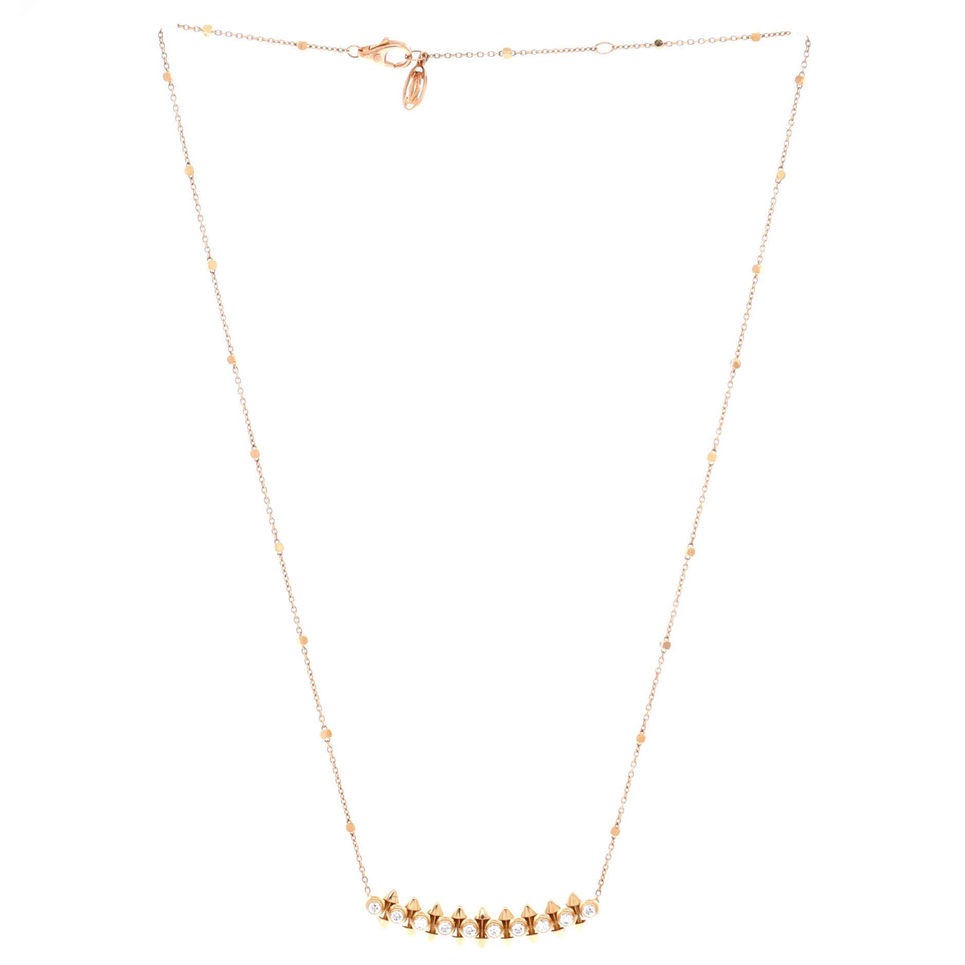 Clash de Cartier Pendant Necklace 18K Rose Gold with Diamonds, Alternate, color, Metallic Gold