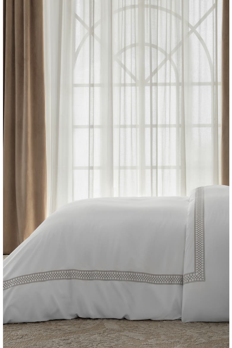 Persephone flat sheet, Alternate, color, White