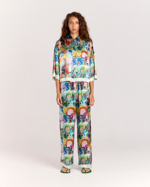 Romy Vibescent Cropped Shirt In Vibescent